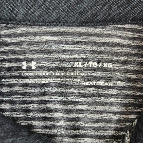 Under Armour Shirt Mens Size XL Stripe Polo - Picture 7 of 10